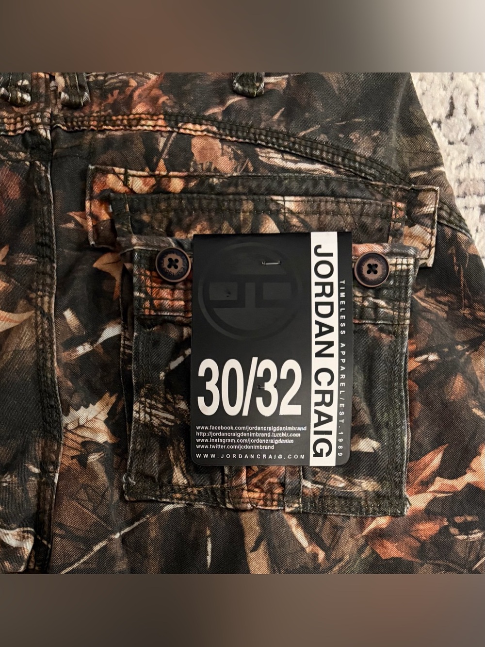 Jordan Craig Xavier OG Camo Tapered Cargo Pants Size: 30 x 32 - Picture 7 of 8